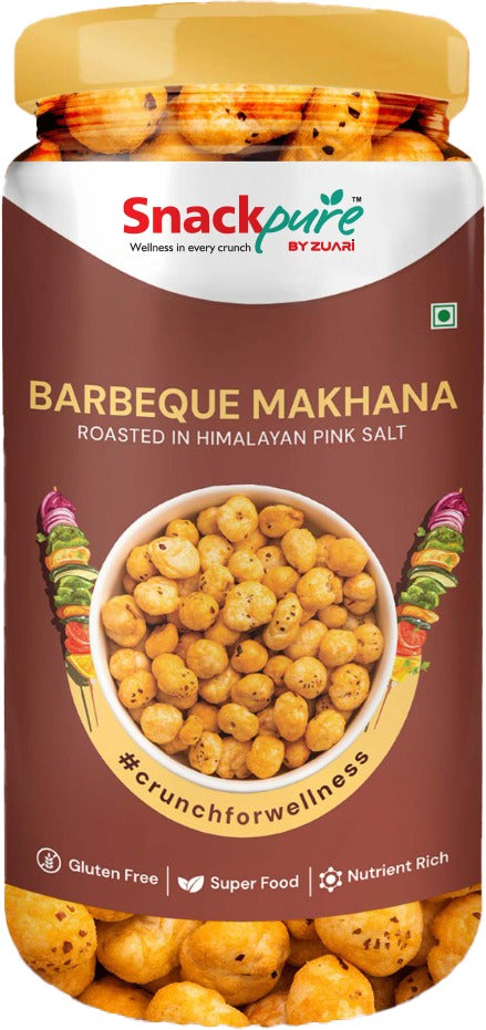 Snackpure Barbeque Makhana 75g | No Palm Oil | Gluten Free | No Transfat