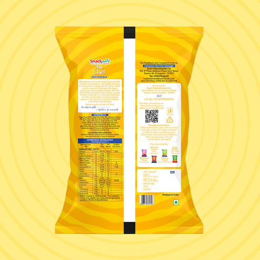Snackpure Ragi Chips | No Palm Oil | Gluten Free | Zero Transfat | No Artificial Preservative