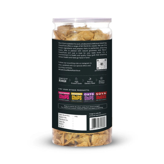 Snackpure Ragi Chips 140g | No Palm Oil | Gluten Free | No Transfat