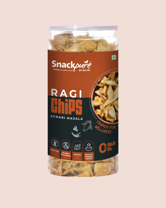Snackpure Ragi Chips 140g | No Palm Oil | Gluten Free | No Transfat