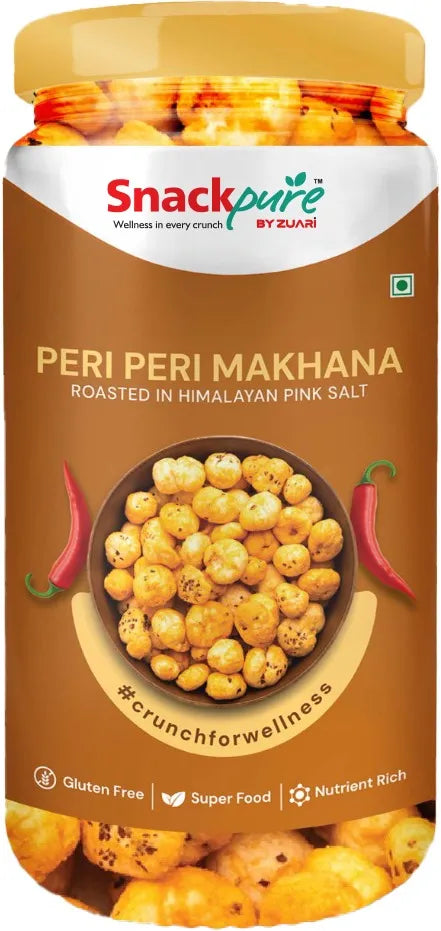 Snackpure Peri Peri Makhana 75g | No Palm Oil | Gluten Free | No