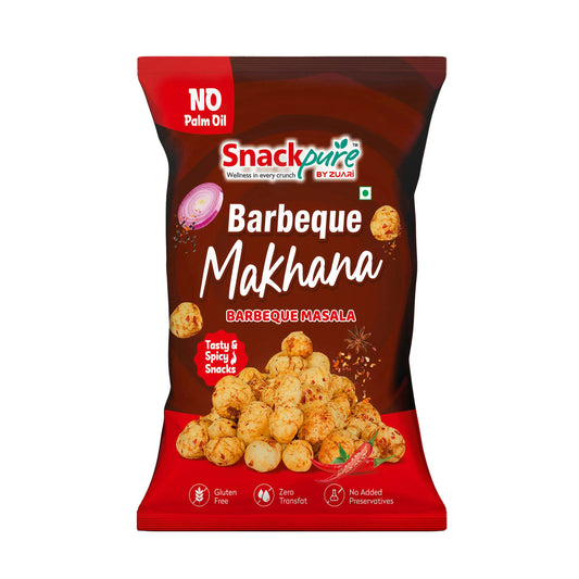 Snackpure Barbeque Makhana 55g | No Palm Oil  Gluten Free | No Transfat