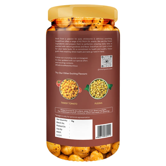 Snackpure Barbeque Makhana 75g | No Palm Oil | Gluten Free | No Transfat