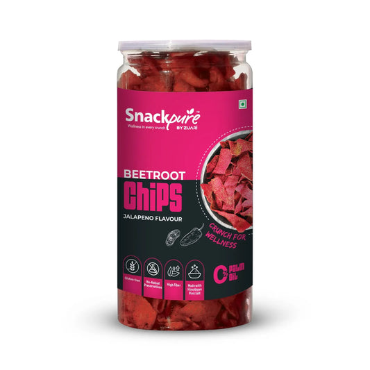Snackpure Beetroot Chips 140g | No Palm Oil | Gluten Free | No Transfat