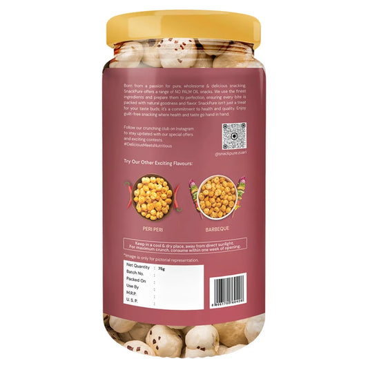 Snackpure Cream & Onion Makhana 75g | No Palm Oil | Gluten Free | No Transfat
