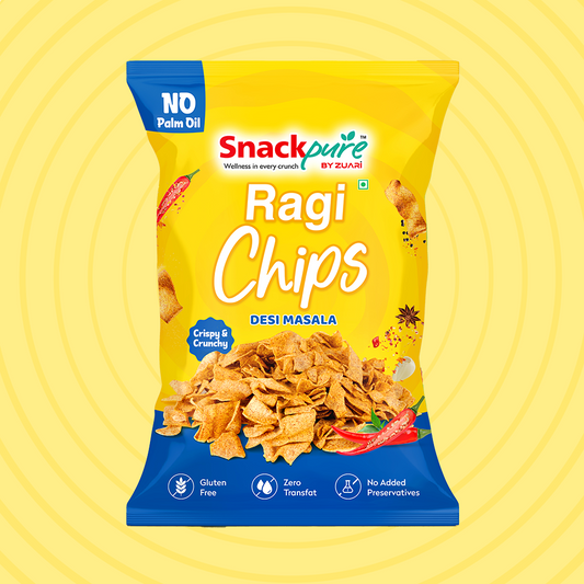 Snackpure Ragi Chips | No Palm Oil | Gluten Free | Zero Transfat | No Artificial Preservative
