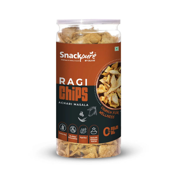 Snackpure Ragi Chips 140g | No Palm Oil | Gluten Free | No Transfat