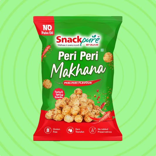 Snackpure Peri Peri Makhana | No Palm Oil | Gluten Free | Zero Transfat | Roasted Not fried